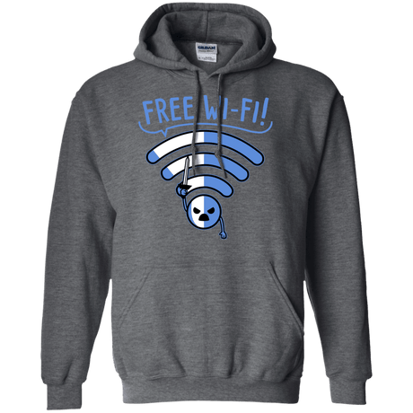 Sweatshirts Dark Heather / S Free Wi-Fi! Pullover Hoodie