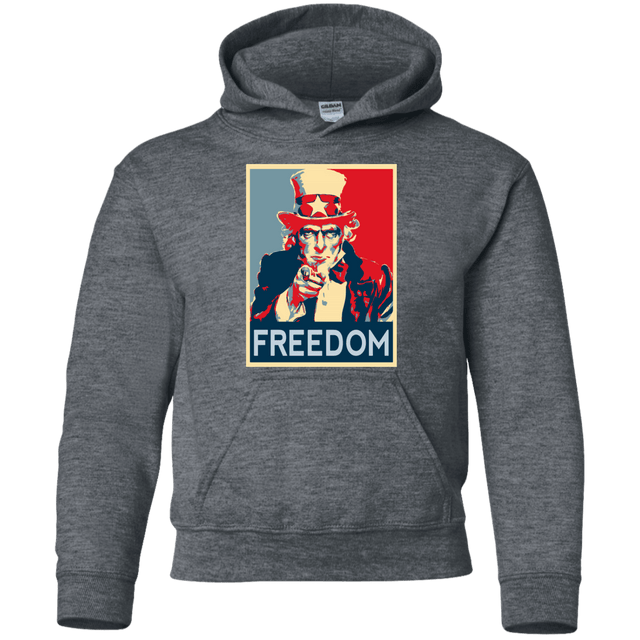 Sweatshirts Dark Heather / YS Freedom Youth Hoodie