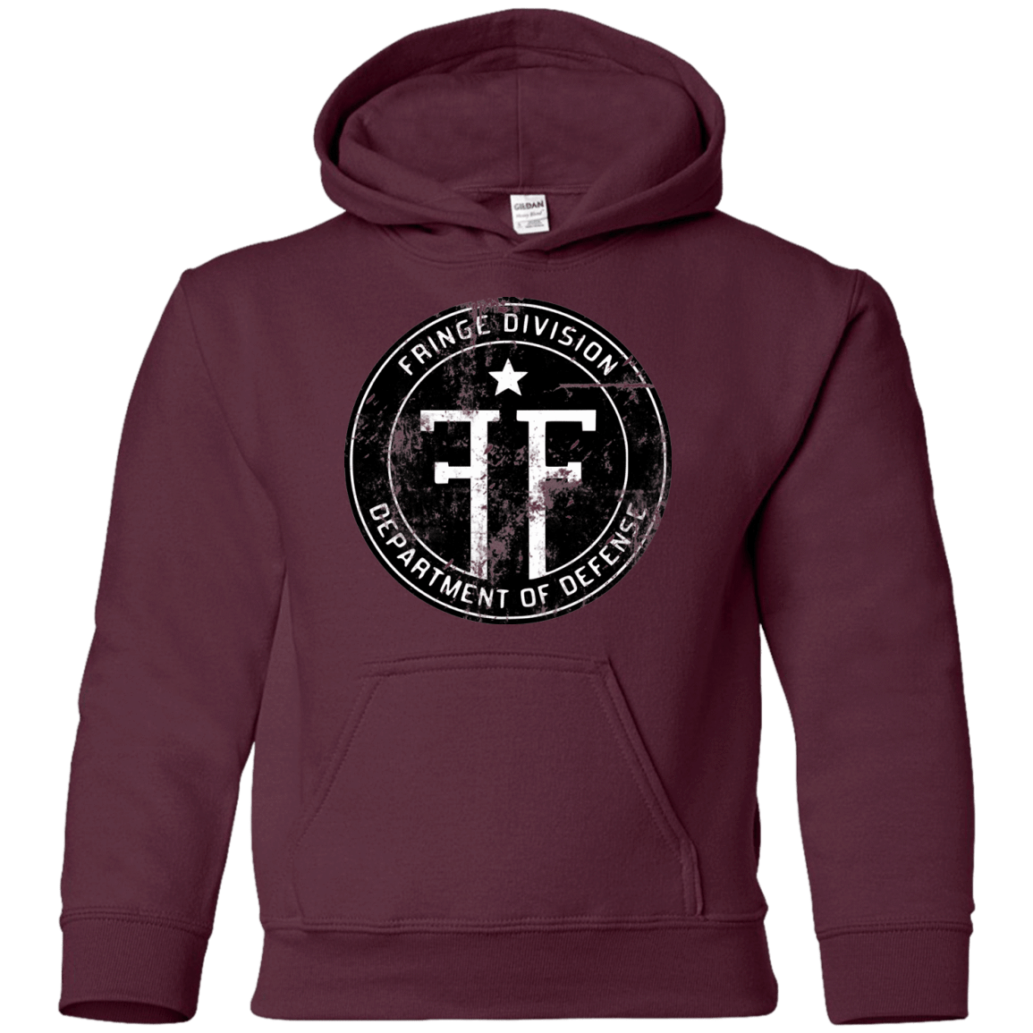 Sweatshirts Maroon / YS Fringe Logo Vintage Youth Hoodie