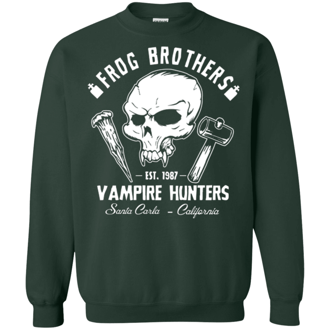 Sweatshirts Forest Green / Small Frog Brothers Vampire Hunters Crewneck Sweatshirt