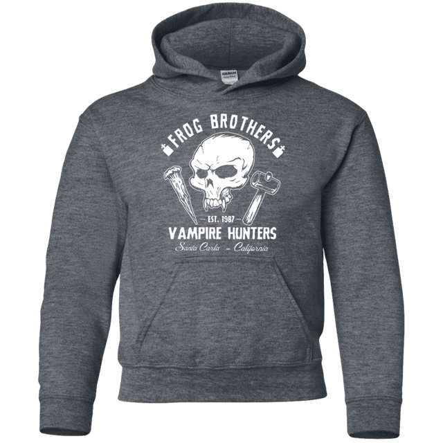 Sweatshirts Dark Heather / YS Frog Brothers Vampire Hunters Youth Hoodie