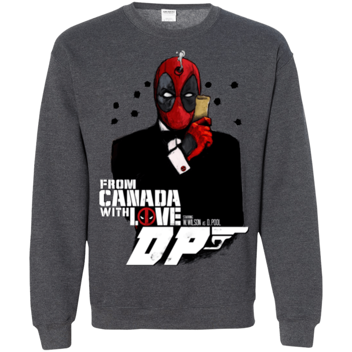Sweatshirts Dark Heather / Small From Canada with Love Crewneck Sweatshirt