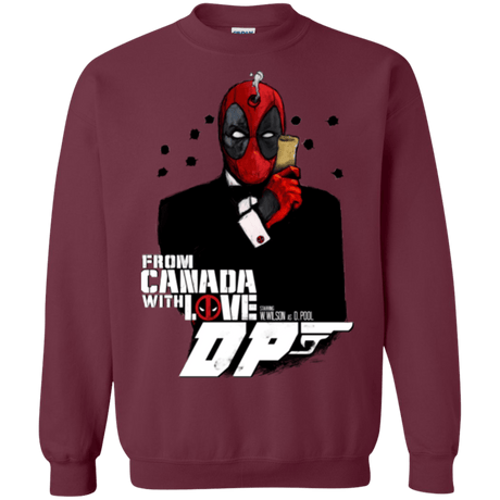 Sweatshirts Maroon / Small From Canada with Love Crewneck Sweatshirt