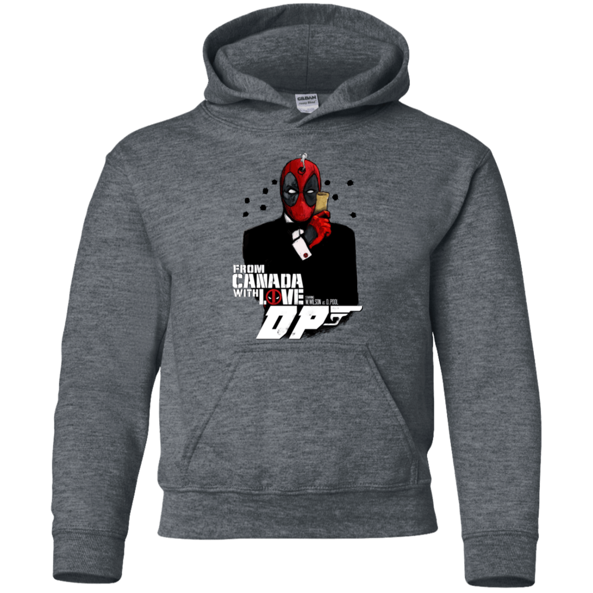 Sweatshirts Dark Heather / YS From Canada with Love Youth Hoodie