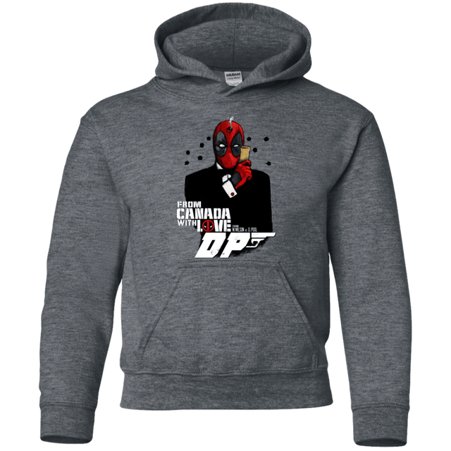 Sweatshirts Dark Heather / YS From Canada with Love Youth Hoodie