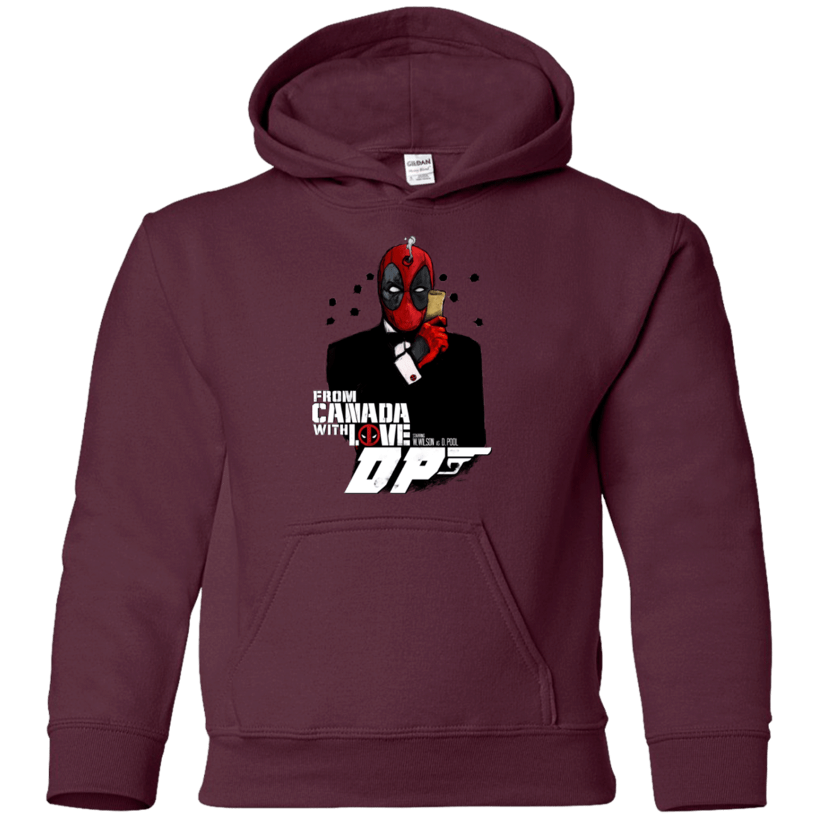 Sweatshirts Maroon / YS From Canada with Love Youth Hoodie