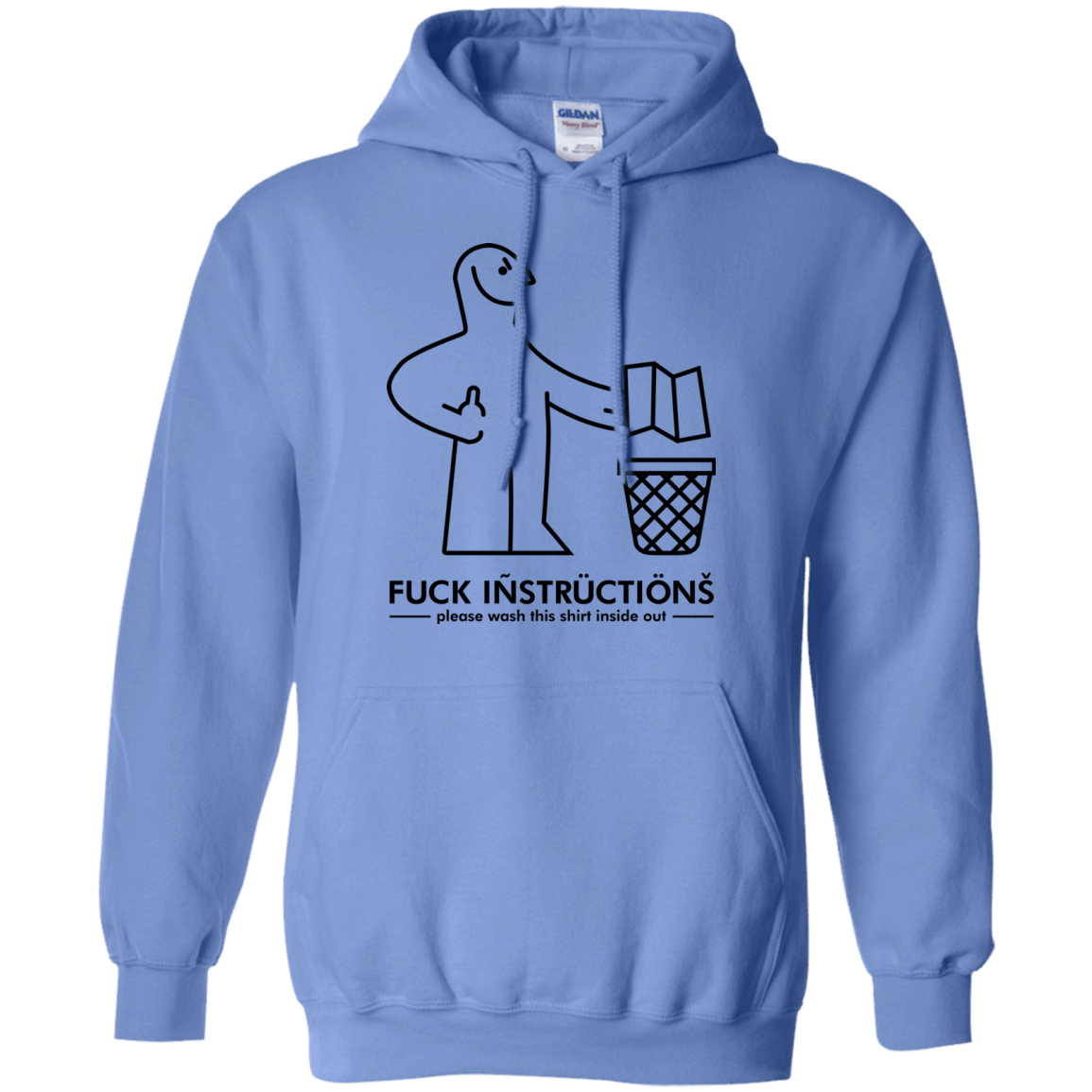 Sweatshirts Carolina Blue / S FuckInstructions Pullover Hoodie