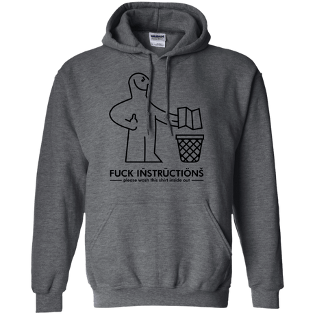 Sweatshirts Dark Heather / S FuckInstructions Pullover Hoodie