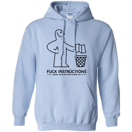 Sweatshirts Light Blue / S FuckInstructions Pullover Hoodie