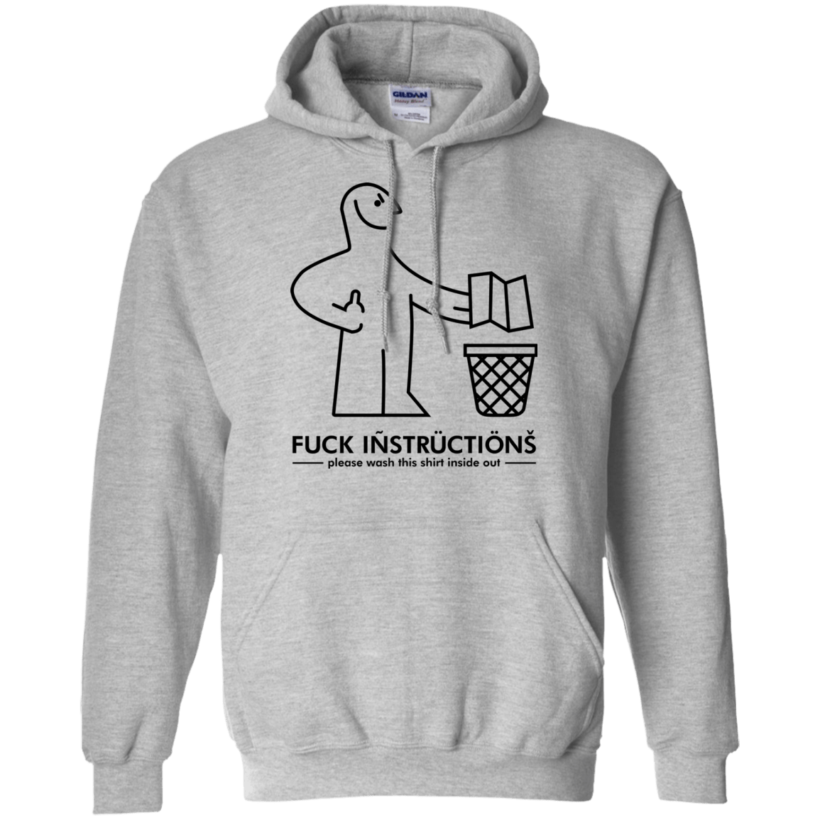 Sweatshirts Sport Grey / S FuckInstructions Pullover Hoodie