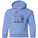 Sweatshirts Carolina Blue / YS FuckInstructions Youth Hoodie