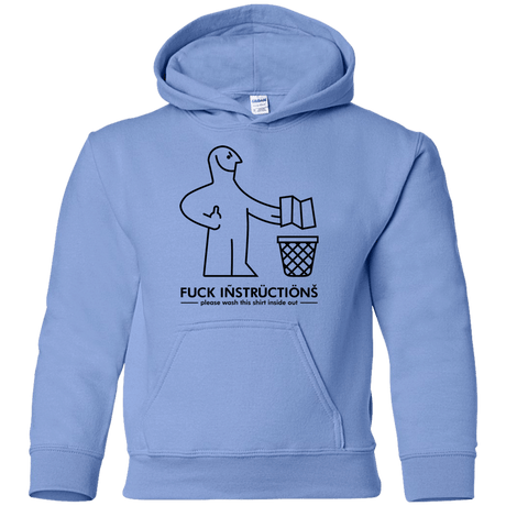 Sweatshirts Carolina Blue / YS FuckInstructions Youth Hoodie