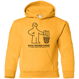 Sweatshirts Gold / YS FuckInstructions Youth Hoodie