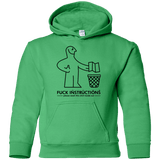 Sweatshirts Irish Green / YS FuckInstructions Youth Hoodie