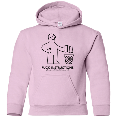 Sweatshirts Light Pink / YS FuckInstructions Youth Hoodie