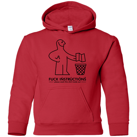 Sweatshirts Red / YS FuckInstructions Youth Hoodie