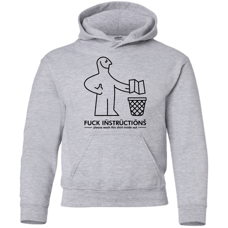 Sweatshirts Sport Grey / YS FuckInstructions Youth Hoodie