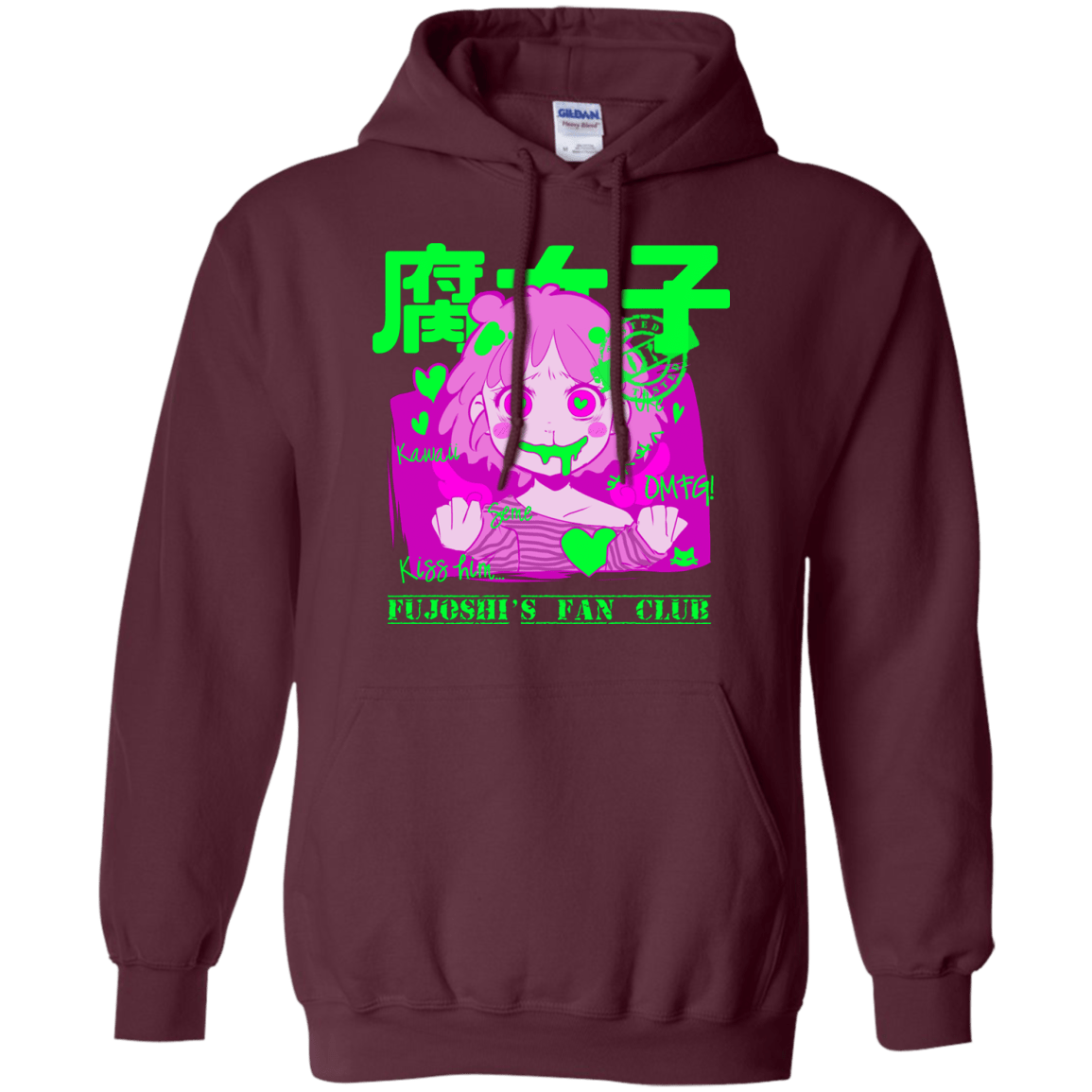 Sweatshirts Maroon / Small Fujoshi Pullover Hoodie