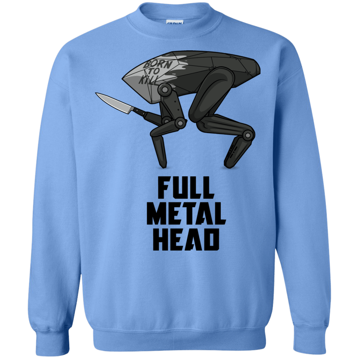 Sweatshirts Carolina Blue / S Full Metal Head Crewneck Sweatshirt