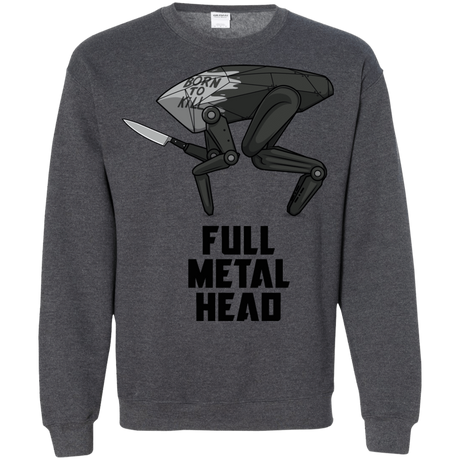 Sweatshirts Dark Heather / S Full Metal Head Crewneck Sweatshirt