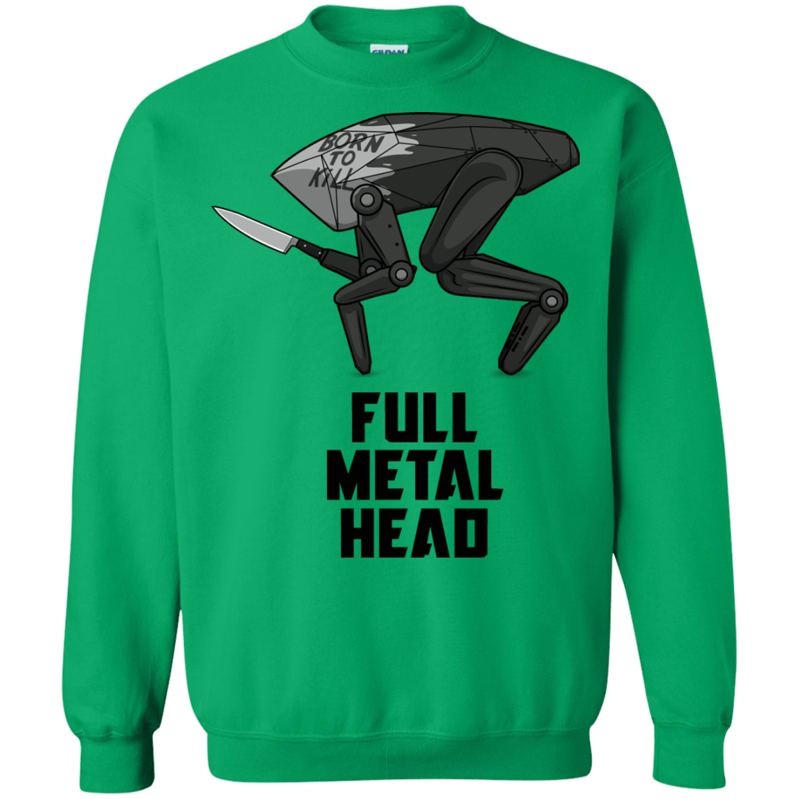 Sweatshirts Irish Green / S Full Metal Head Crewneck Sweatshirt