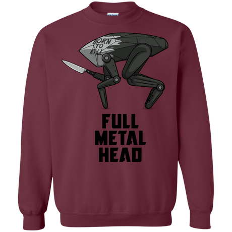 Sweatshirts Maroon / S Full Metal Head Crewneck Sweatshirt