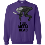 Sweatshirts Purple / S Full Metal Head Crewneck Sweatshirt