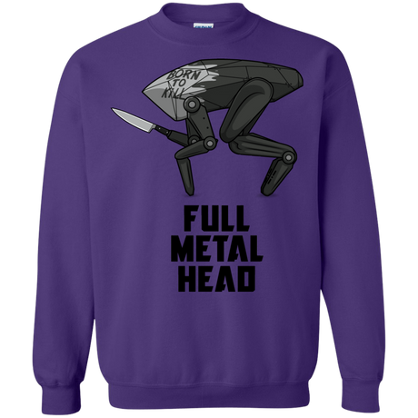 Sweatshirts Purple / S Full Metal Head Crewneck Sweatshirt