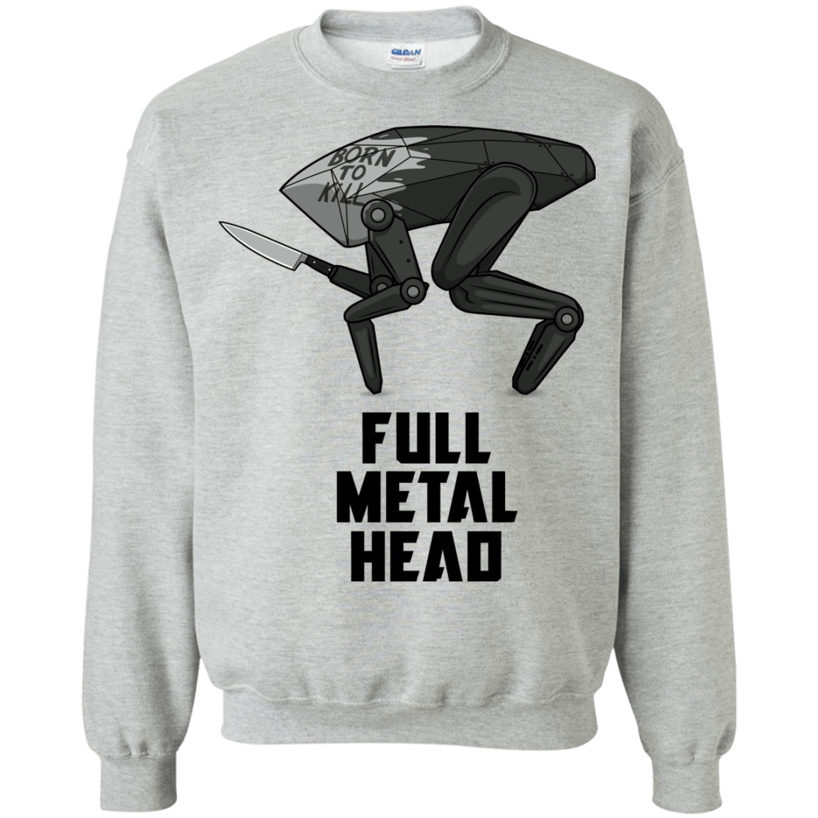 Sweatshirts Sport Grey / S Full Metal Head Crewneck Sweatshirt
