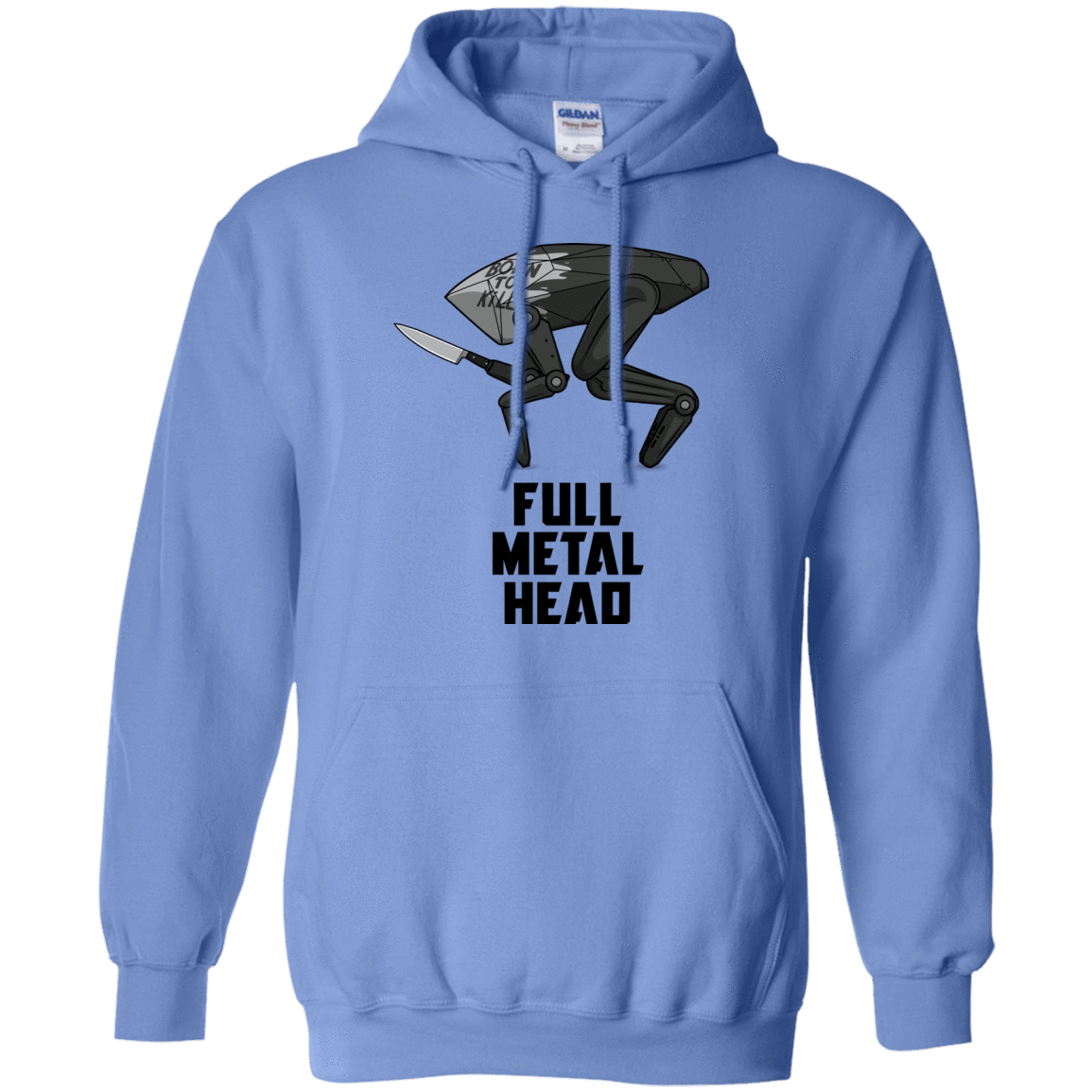 Sweatshirts Carolina Blue / S Full Metal Head Pullover Hoodie