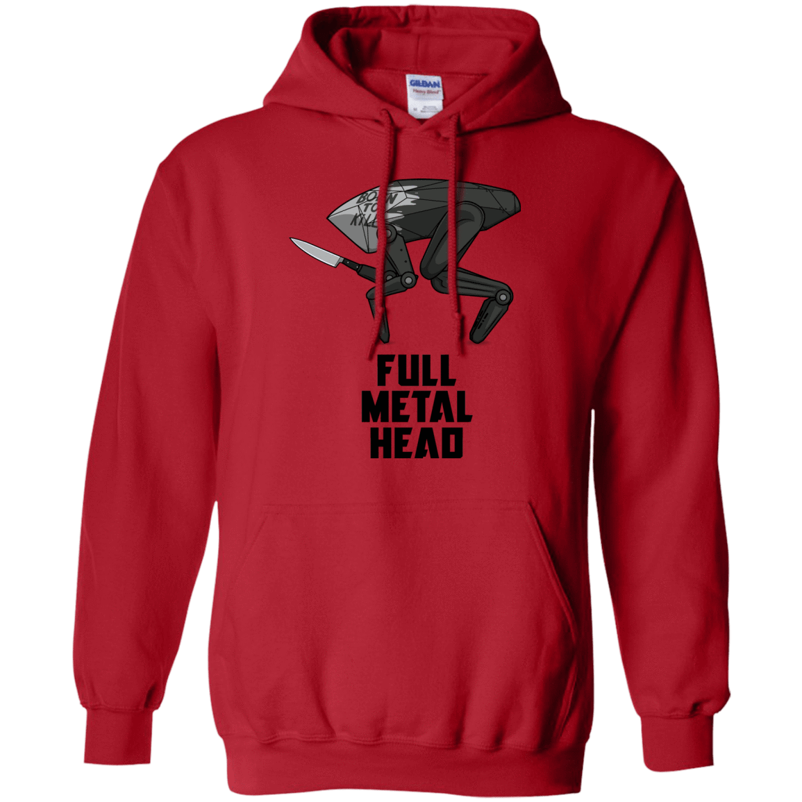 Sweatshirts Red / S Full Metal Head Pullover Hoodie