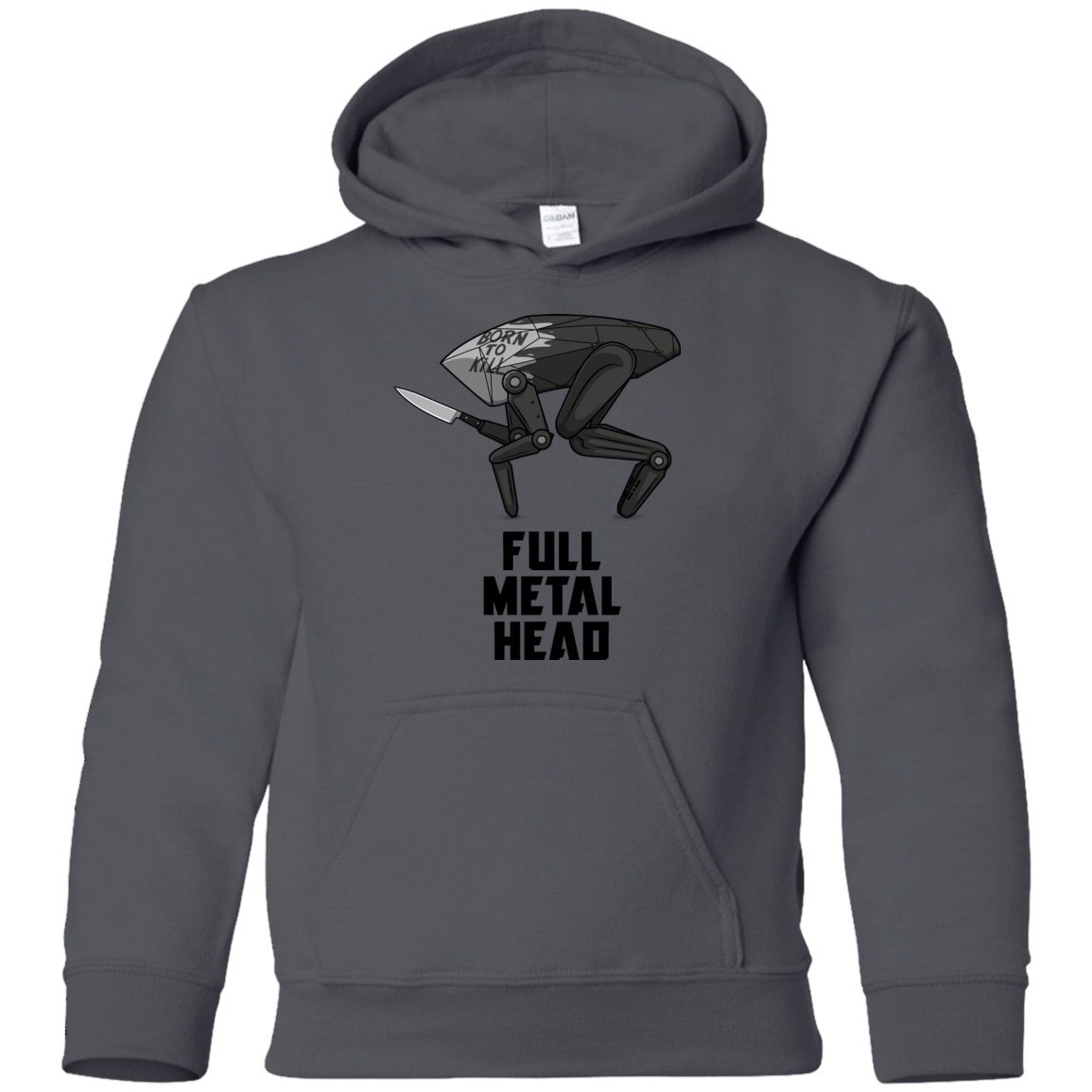Sweatshirts Charcoal / YS Full Metal Head Youth Hoodie
