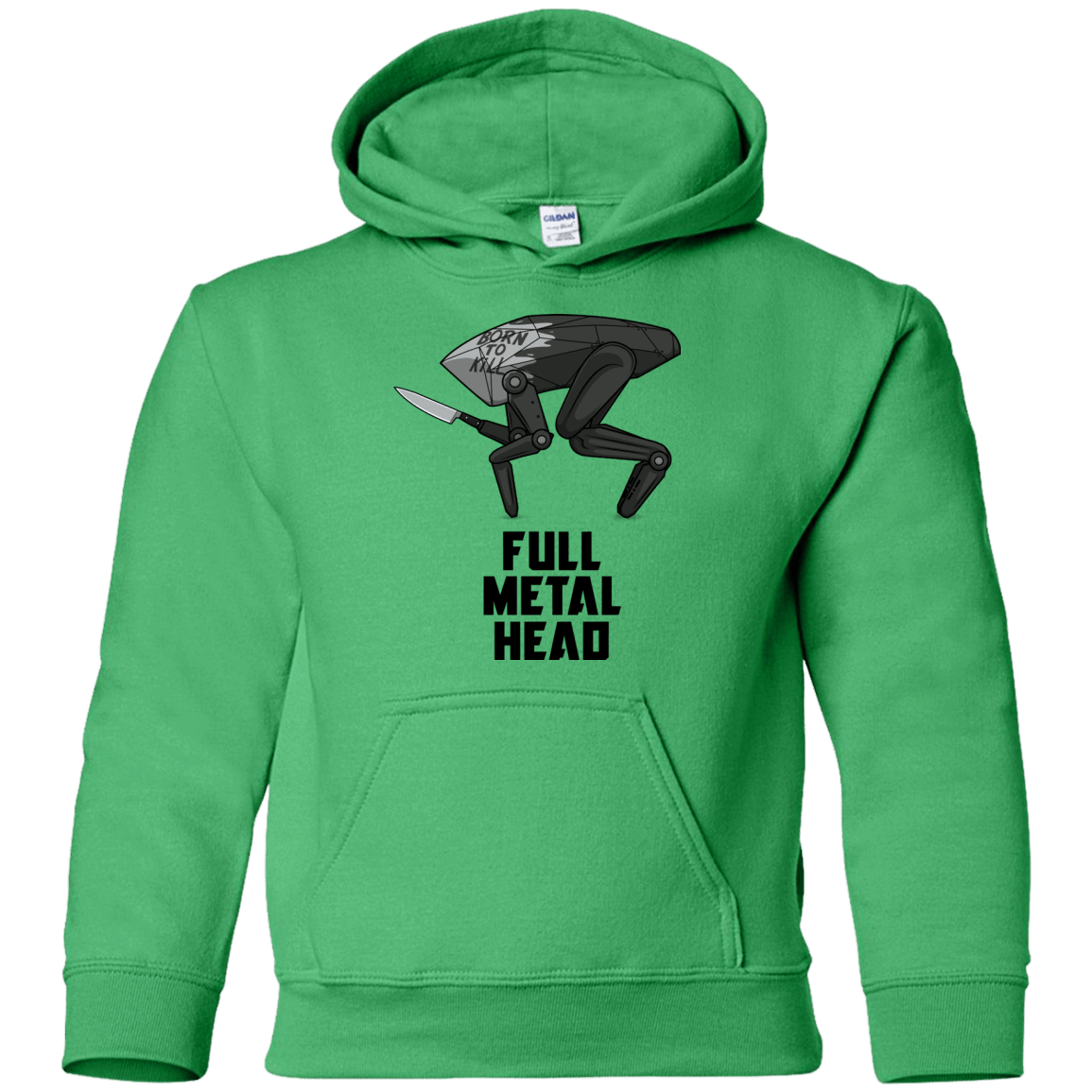 Sweatshirts Irish Green / YS Full Metal Head Youth Hoodie