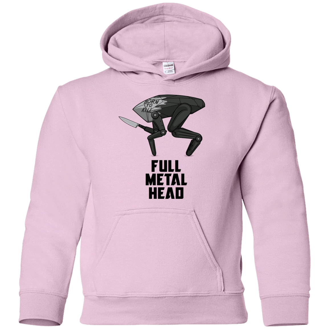 Sweatshirts Light Pink / YS Full Metal Head Youth Hoodie