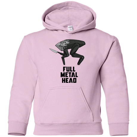 Sweatshirts Light Pink / YS Full Metal Head Youth Hoodie