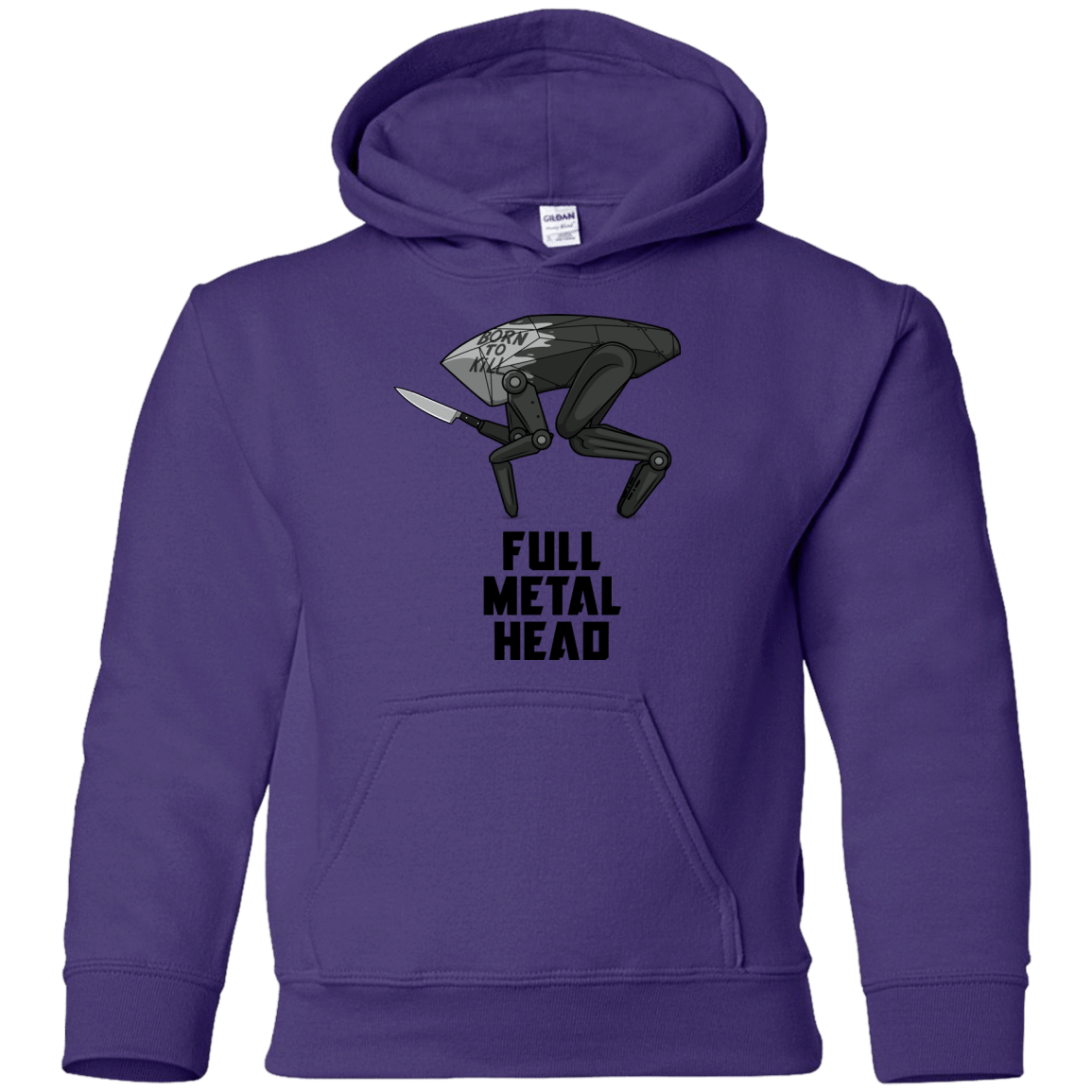 Sweatshirts Purple / YS Full Metal Head Youth Hoodie