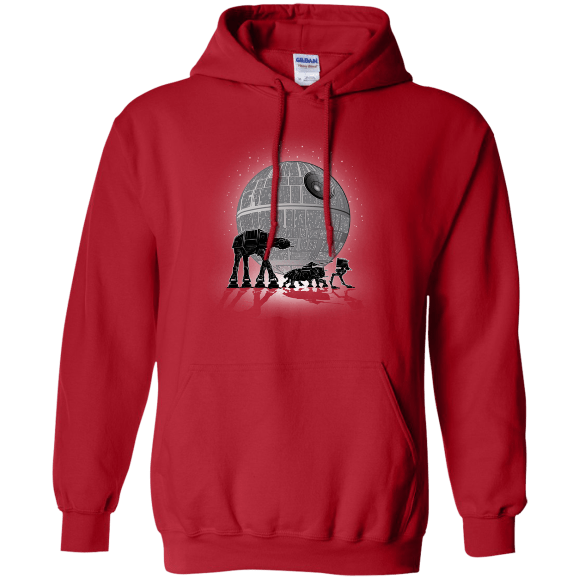 Sweatshirts Red / Small Full Moon Over Empire Pullover Hoodie