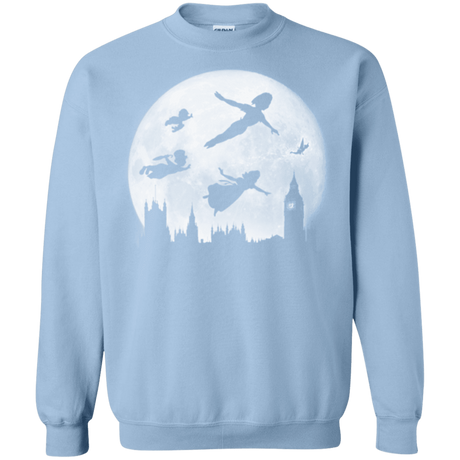 Sweatshirts Light Blue / Small Full Moon over London Crewneck Sweatshirt