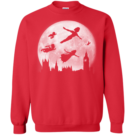 Sweatshirts Red / Small Full Moon over London Crewneck Sweatshirt