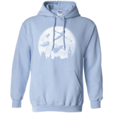 Sweatshirts Light Blue / Small Full Moon over London Pullover Hoodie