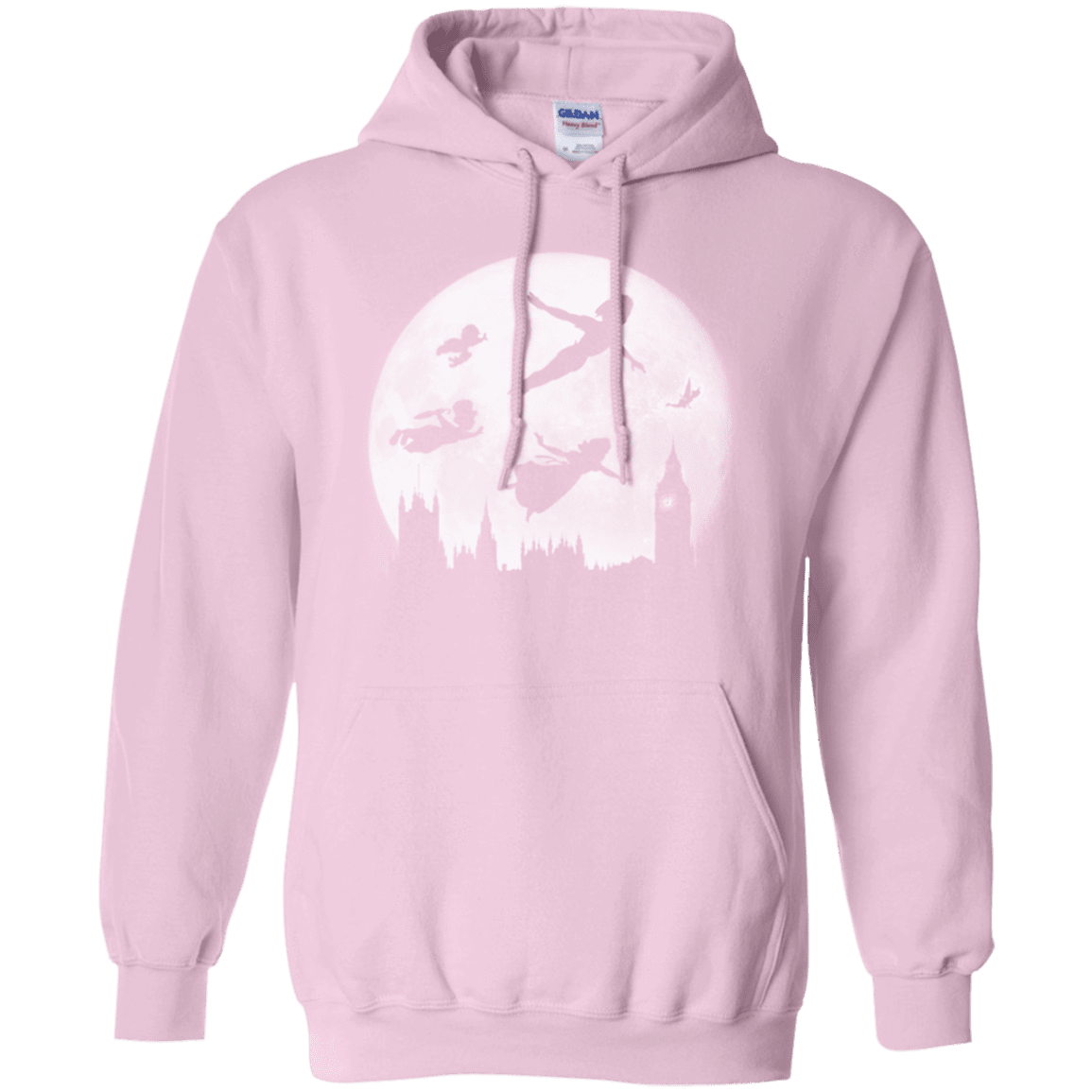 Sweatshirts Light Pink / Small Full Moon over London Pullover Hoodie