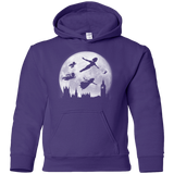 Sweatshirts Purple / YS Full Moon over London Youth Hoodie