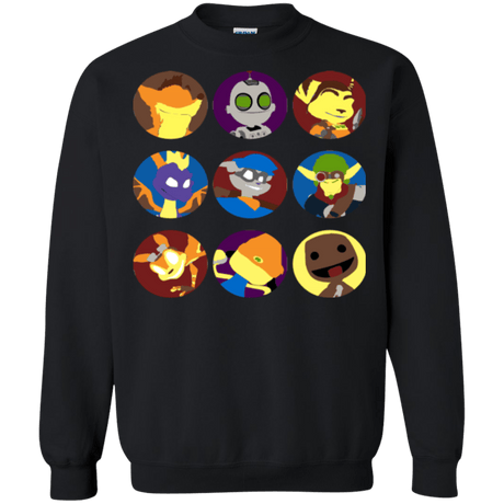 Sweatshirts Black / Small Fun Heroes Crewneck Sweatshirt