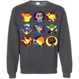 Sweatshirts Dark Heather / Small Fun Heroes Crewneck Sweatshirt