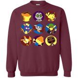 Sweatshirts Maroon / Small Fun Heroes Crewneck Sweatshirt