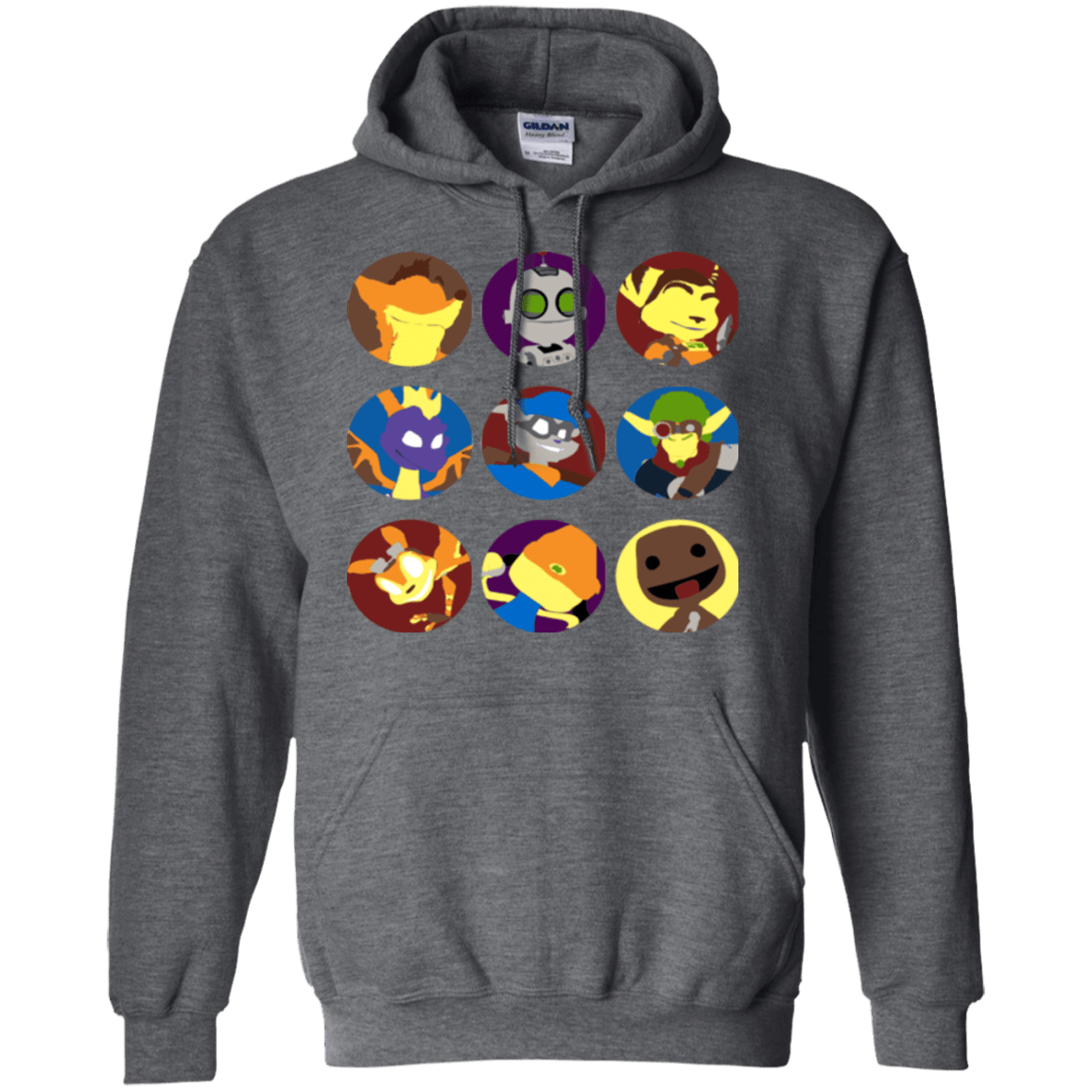 Sweatshirts Dark Heather / Small Fun Heroes Pullover Hoodie