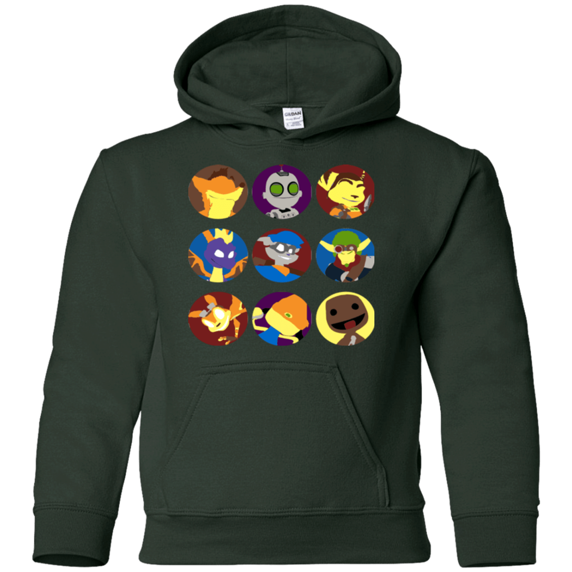 Sweatshirts Forest Green / YS Fun Heroes Youth Hoodie