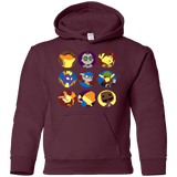 Sweatshirts Maroon / YS Fun Heroes Youth Hoodie