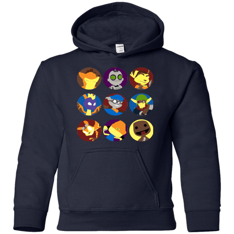 Sweatshirts Navy / YS Fun Heroes Youth Hoodie