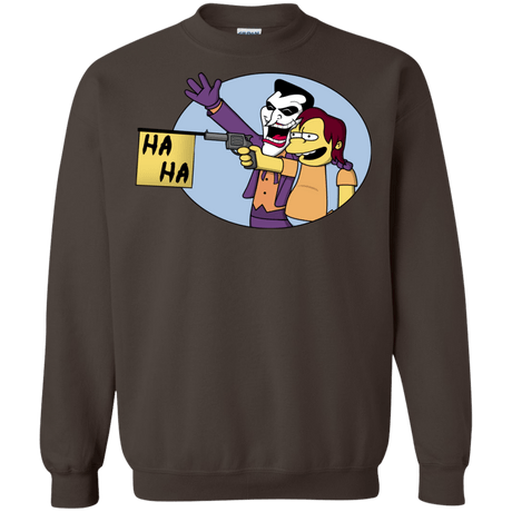 Sweatshirts Dark Chocolate / Small Funny Gun Crewneck Sweatshirt